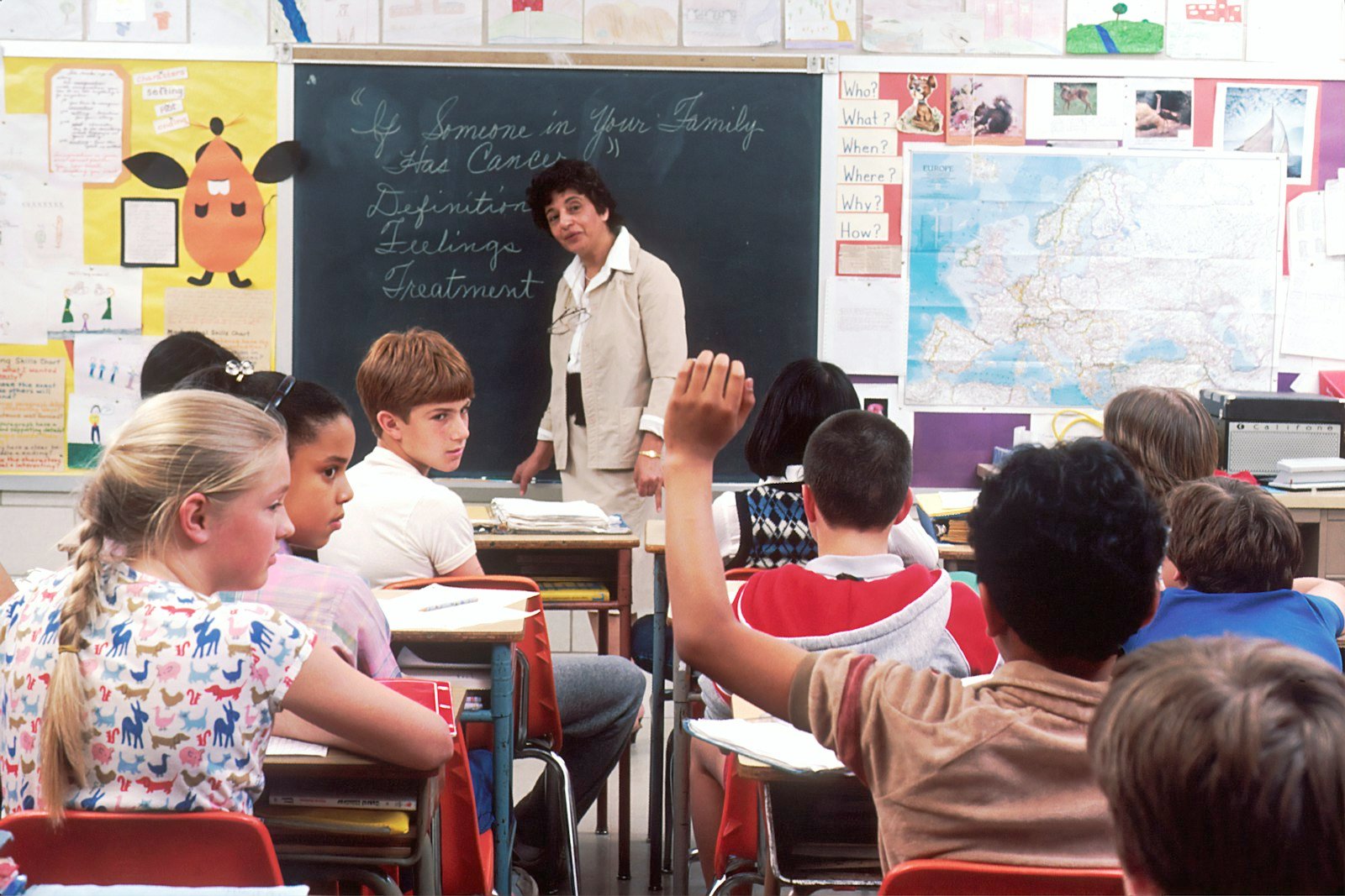 Teacher with children in classroom
